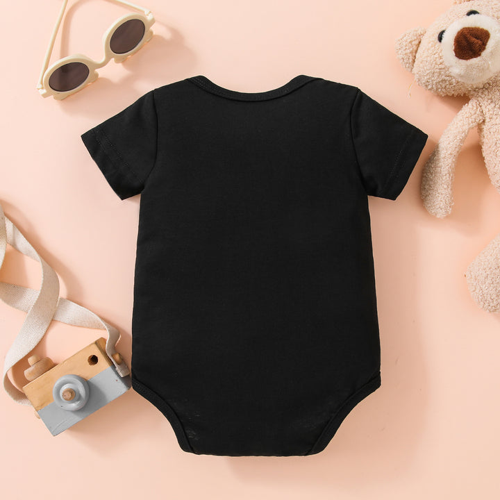 I Love Mom Baby Bear Graphic Short Sleeve Bodysuit